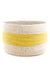 Yellow and White Knitting Basket - Culture Kraze Marketplace.com