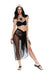 Sheer Swimsuit Cover-Up Wrinkle Chiffon Sarong In Black - Culture Kraze Marketplace.com