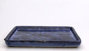 Marble Blue Ceramic Humidity / Drip Tray - Rectangle 8.25" x 6.25" x .75"OD 7.5" x 6.75" x .25"ID - Culture Kraze Marketplace.com