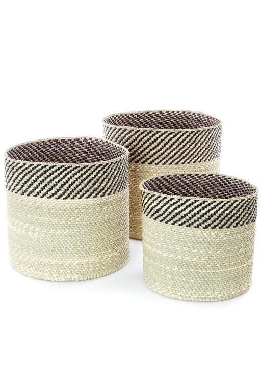Black and Natural Kupanda Iringa Baskets - Culture Kraze Marketplace.com