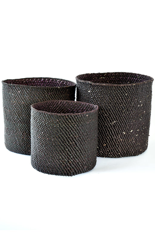 Solid Black Iringa Baskets - Culture Kraze Marketplace.com