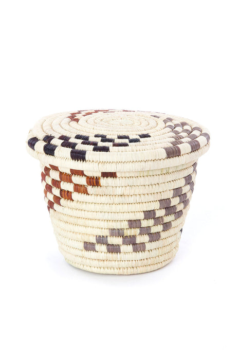 Rwenzori Tiny Trove Basket with Flat Lid - Culture Kraze Marketplace.com