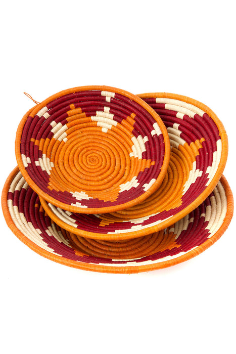 Ugandan Sweet Potato and Sorghum Raffia Coil Baskets - Culture Kraze Marketplace.com