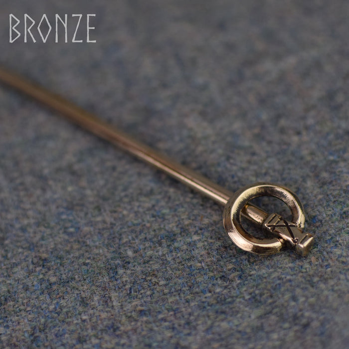 Bronze Baluster Ring Pin - Cross Design - Culture Kraze Marketplace.com