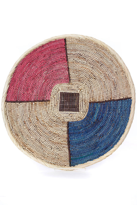 Large Pink & Blue Colorblock Wall Basket - Culture Kraze Marketplace.com