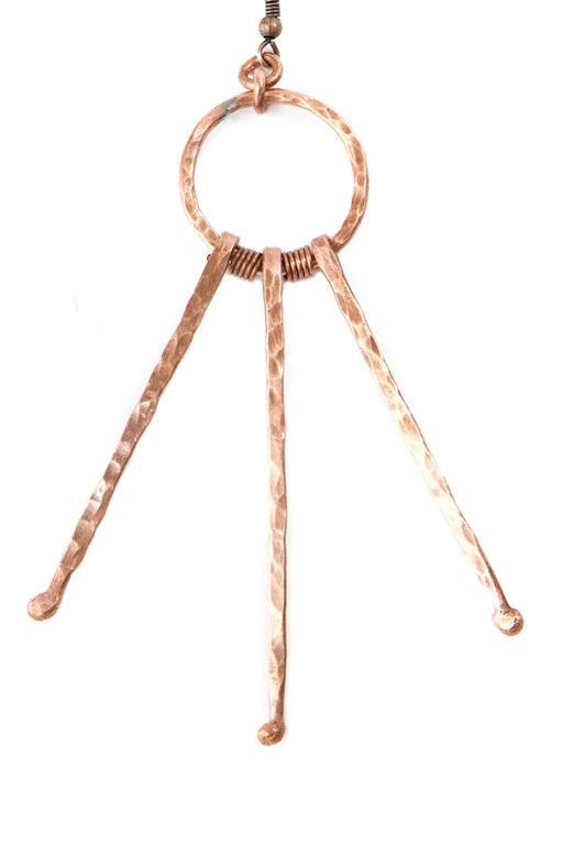 F.R.E.E. Woman Trinity Hammered Copper Earrings - Culture Kraze Marketplace.com