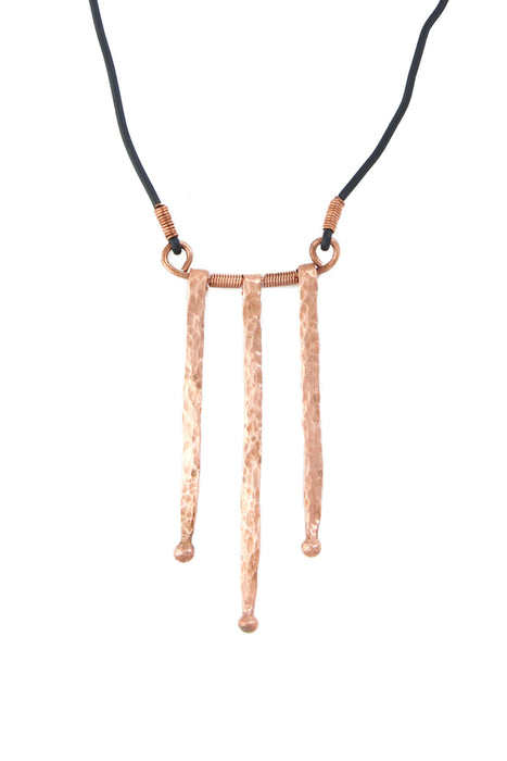 F.R.E.E. Woman Trinity Hammered Copper Necklace - Culture Kraze Marketplace.com
