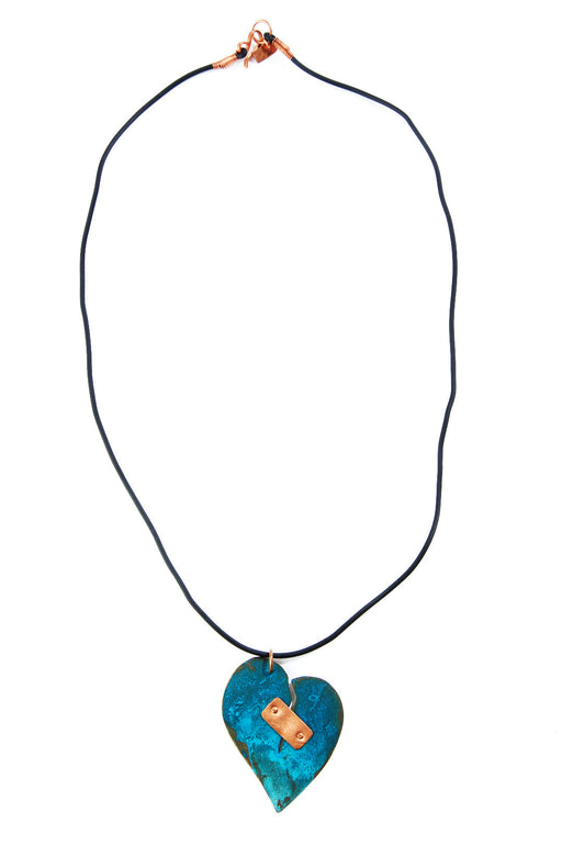 F.R.E.E. Woman Reclaimed Heart Copper Viridian Necklace - Culture Kraze Marketplace.com