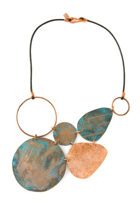 F.R.E.E. Woman Copper Viridian Leaf Necklace - Culture Kraze Marketplace.com