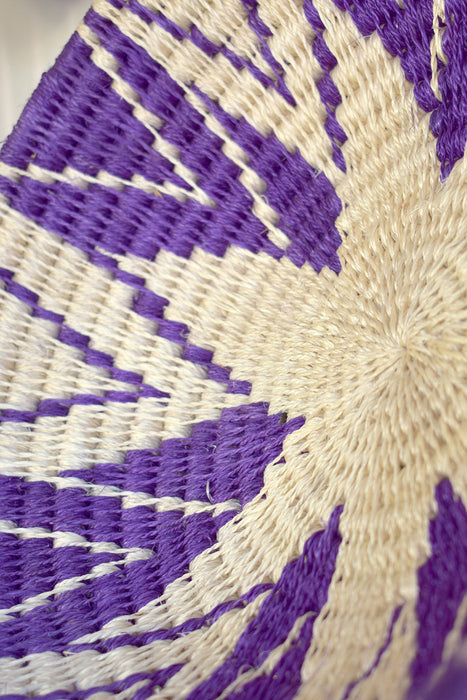 Hand-Picked Purple & Natural Sisal Wall Basket Set - Culture Kraze Marketplace.com