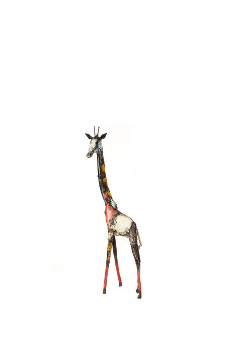 Colorful Recycled Oil Drum Giraffe Sculptures - Culture Kraze Marketplace.com