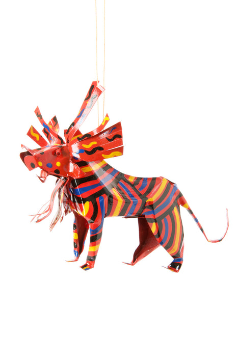 Colorful Aluminum Lion Ornament - Culture Kraze Marketplace.com